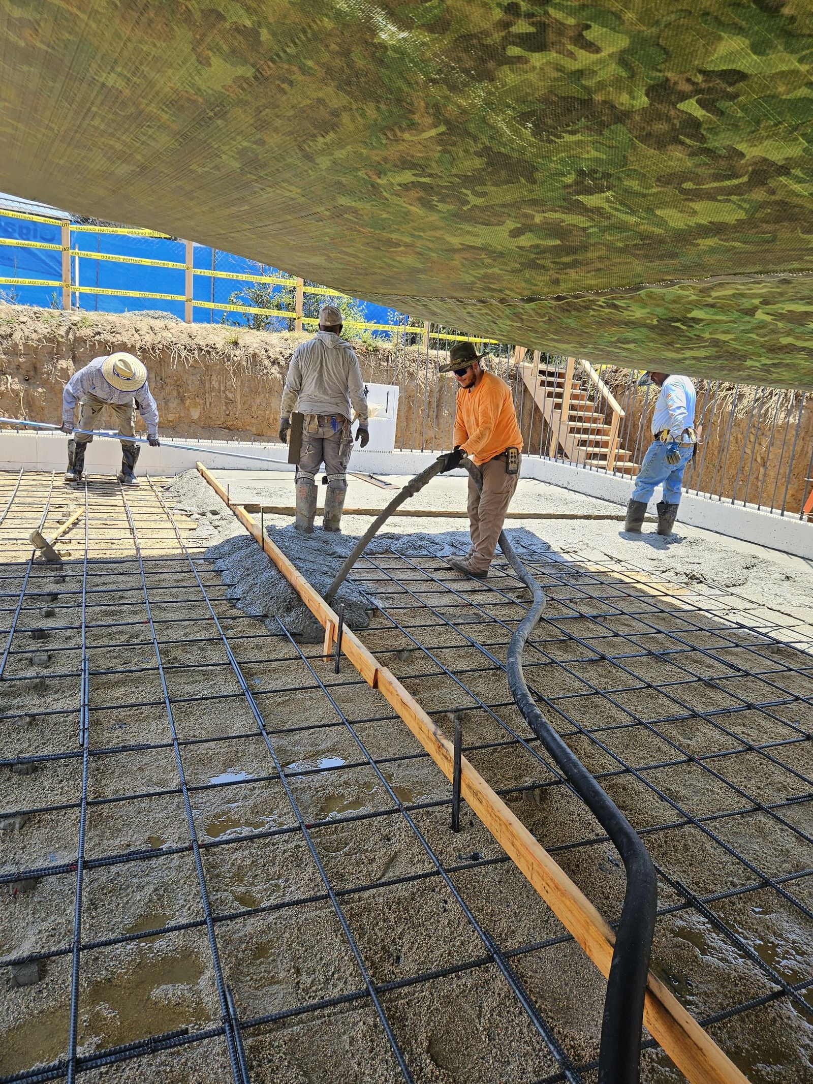 Mars Civil crew placing concrete on a public works project